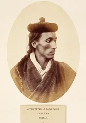 J. Forbes Watson著、The People of Indiaのチベット語、ブータン、ダージリンでの通訳、1868年発行（アルブメンプリント）